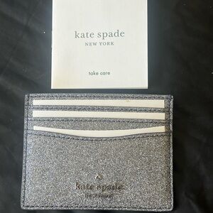 Kate Spade Silver Glitter Card Holder
